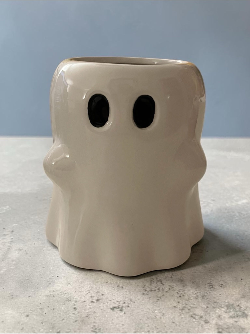 White Ceramic Ghost Candle - Picture 3 of 3